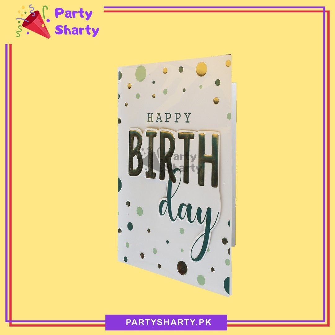 Happy Birthday Polka Dots Printed Musical Greeting Card