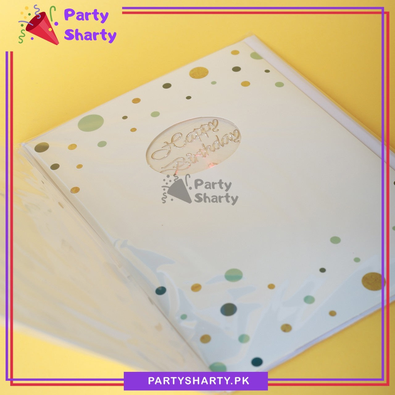 Happy Birthday Polka Dots Printed Musical Greeting Card