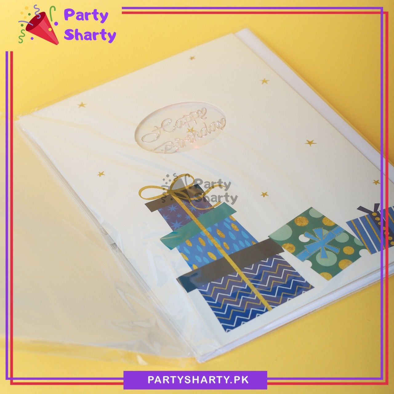 Happy Birthday Gift & Balloons Printed Musical Greeting Card