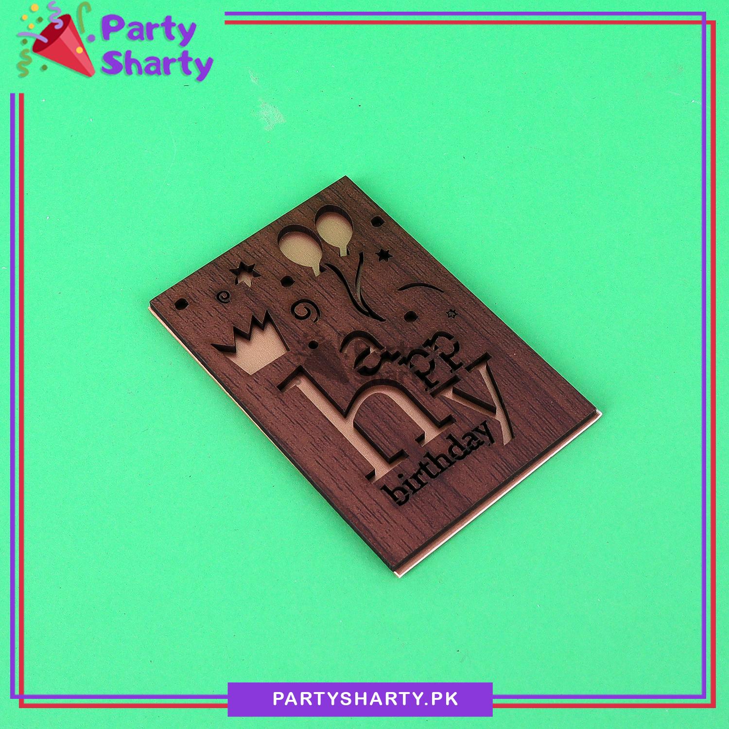 Happy Birthday Wooden Gift Tags Card For Gift Tagging and Packing