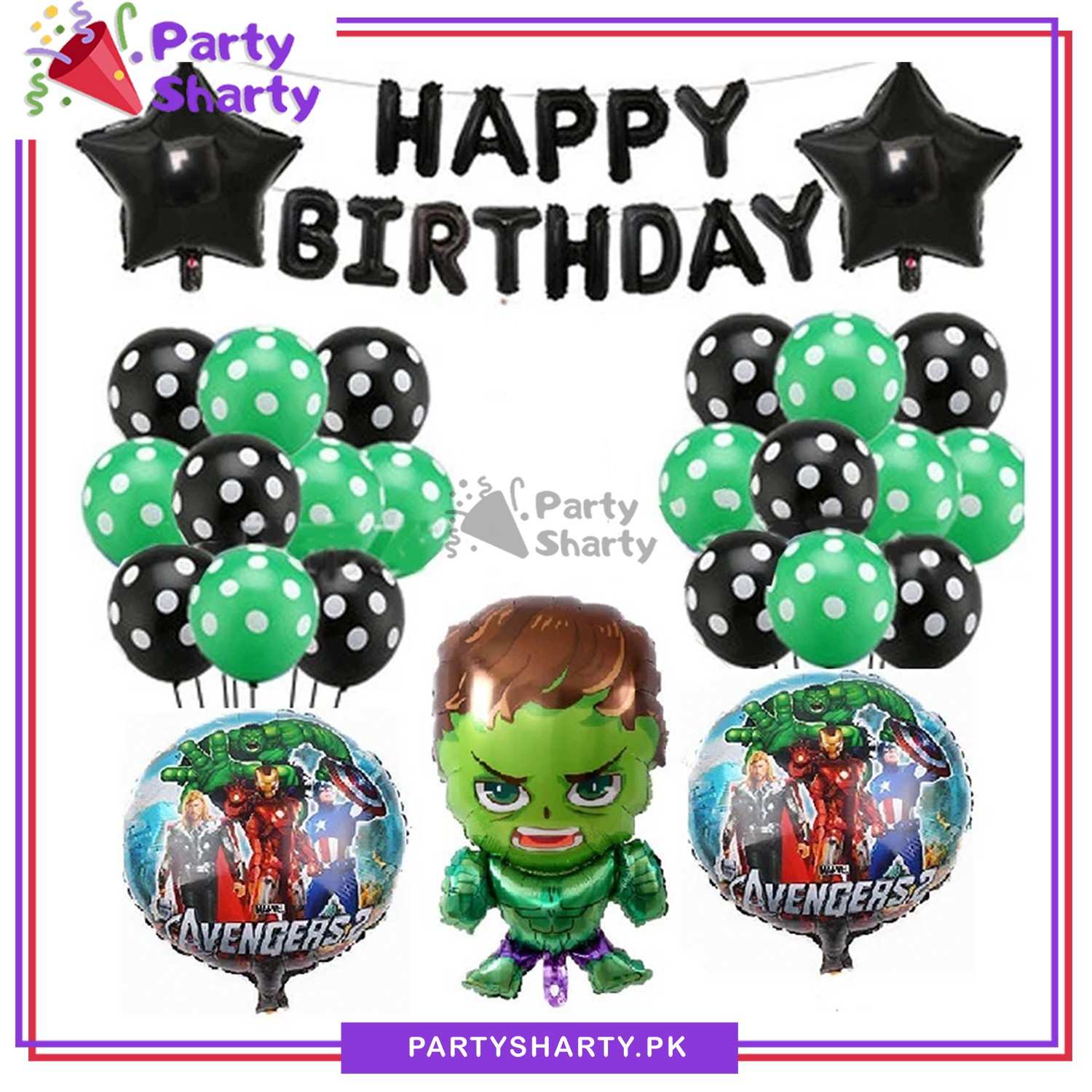 Happy Birthday Hulk Theme Set for Theme Based Birthday Decoration and Celebration