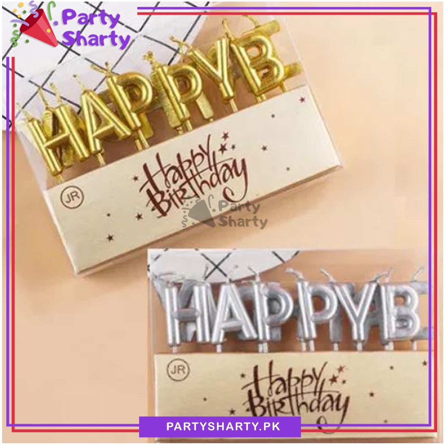 Happy Birthday Letter candle Creative children birthday Candle (Cake Topper)