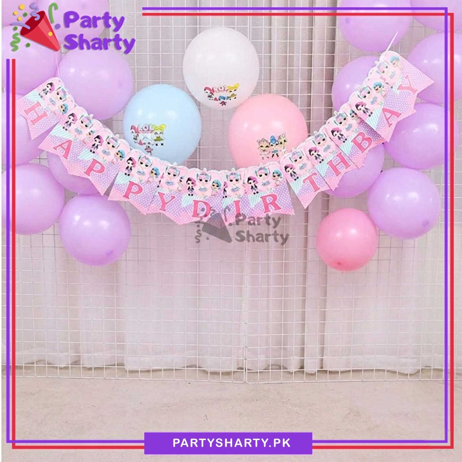 Happy Birthday LOL Doll Card Banner For LOL Doll Theme Birthday Decoration & Celebration