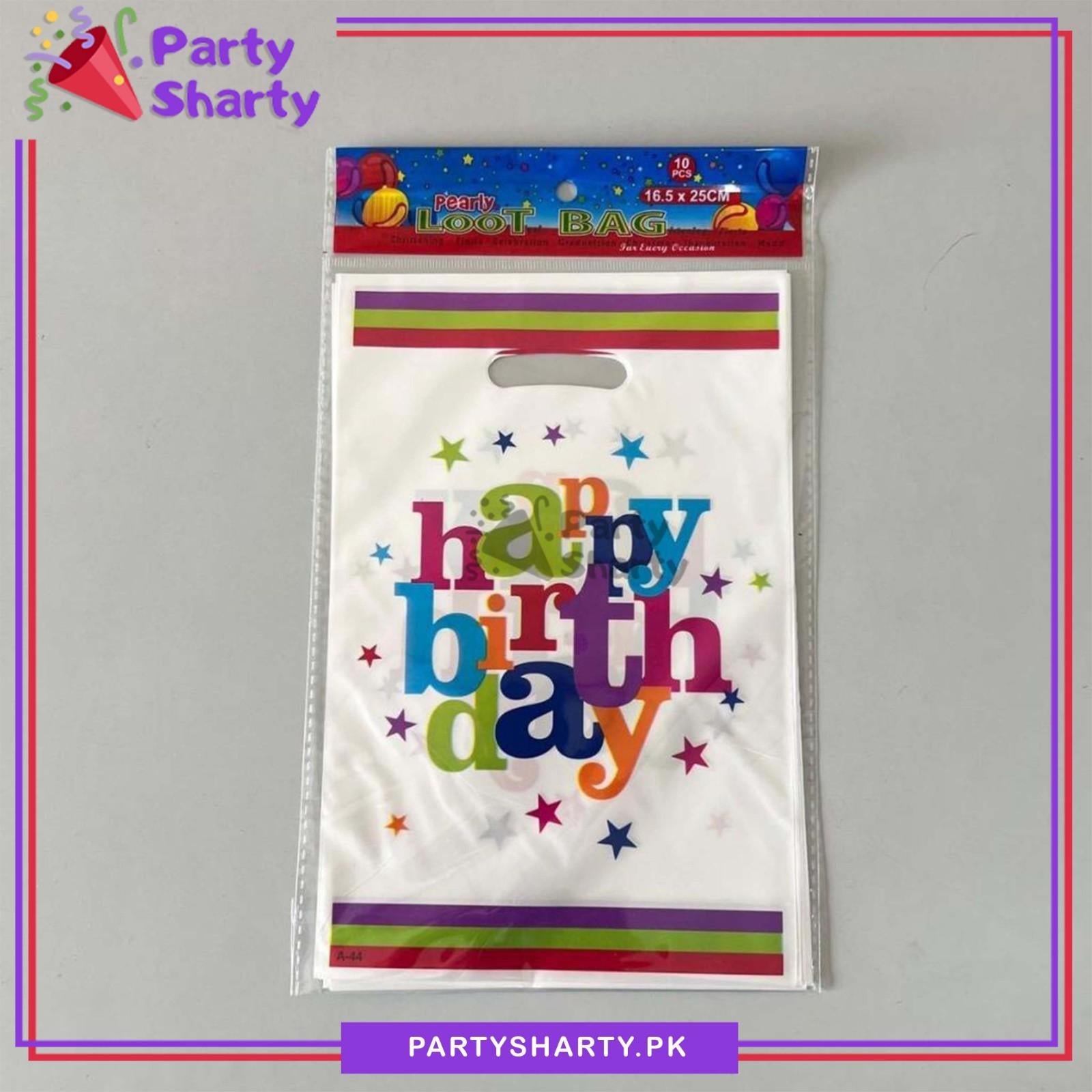 Happy Birthday Multi Goody Bags (Pack of 10) For Birthday Party Giveaways