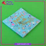 Beautiful Happy Birthday Printed Napkins Black For Party Decoration And Celebration