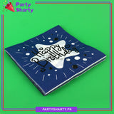 Beautiful Happy Birthday Printed Napkins Black For Party Decoration And Celebration