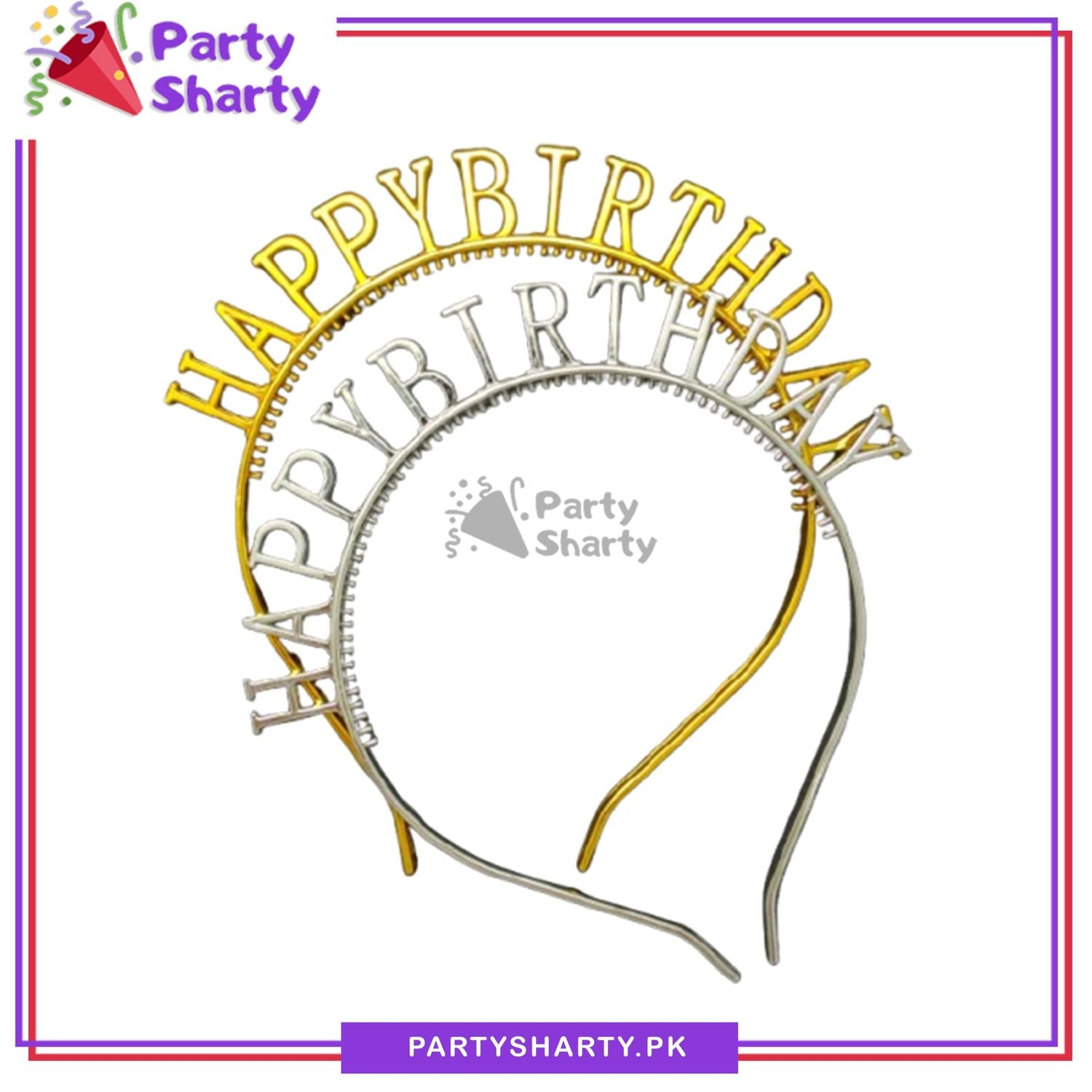 Happy Birthday Plastic Head Band For Birthday Party Celebrations