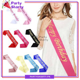 Happy Birthday Sash For Birthday Party Decoration and Celebrations