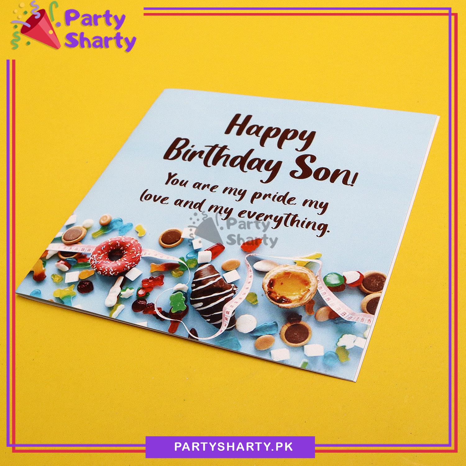 Happy Birthday Son You are my Pride Greeting Card For Son Birthday Celebration