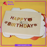 Happy Birthday Teddy Bear Theme Card Banner For Theme Party Decoration & Celebration