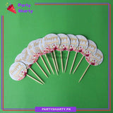 Small Happy Engagement Mithai / Cup Cake Toppers For Dessert Decoration & Celebration