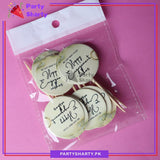 Small Happy Engagement Wishes Mithai / Cup Cake Toppers For Dessert Decoration & Celebration