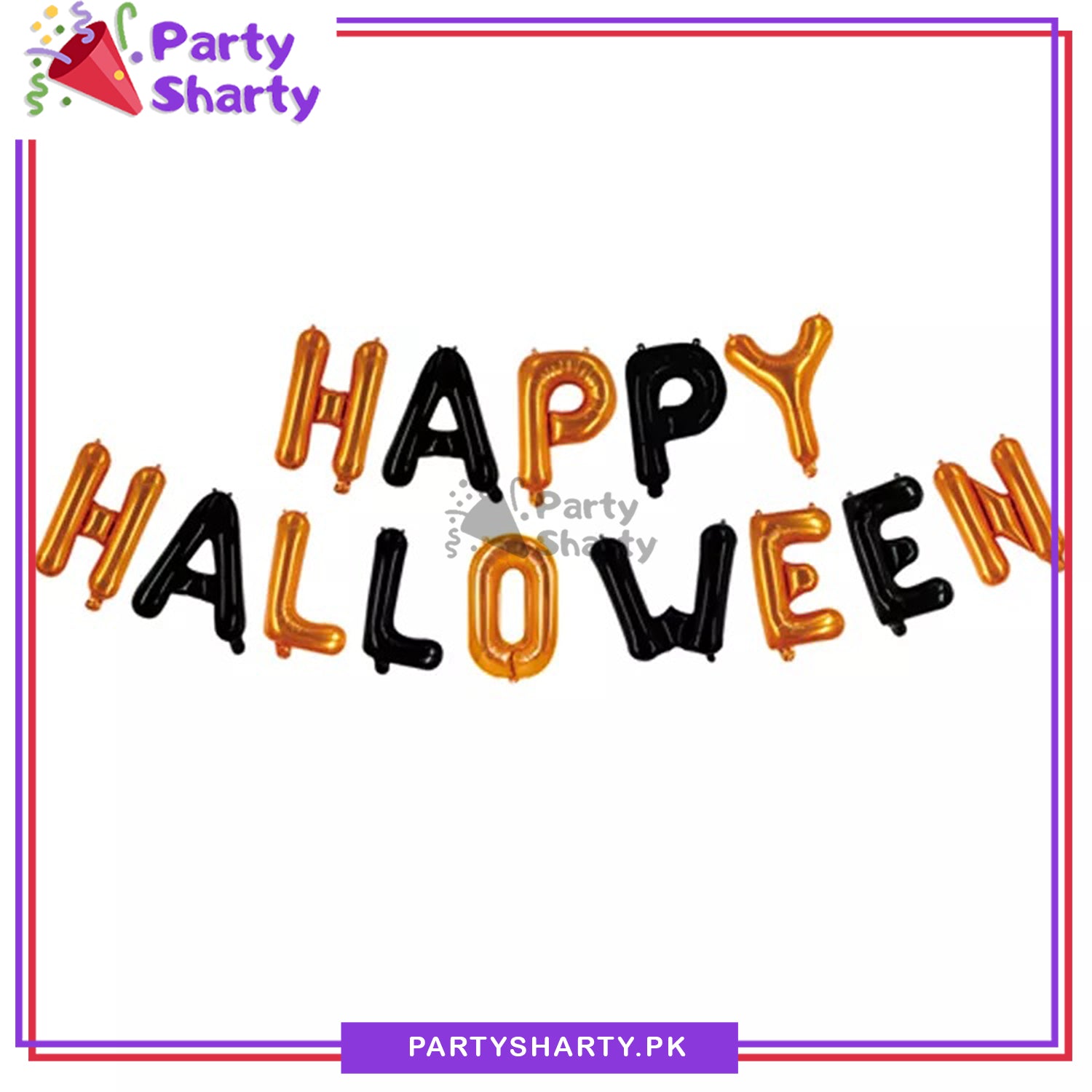 Happy Halloween Foil Balloon Banner For Halloween Theme Party Decoration and Celebration