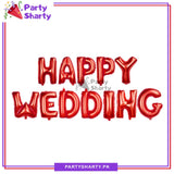 Happy Wedding Foil Banner for Wedding Theme Celebration & Decoration