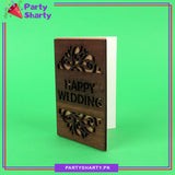 Happy Wedding Design Wooden Gift Tags Card For Gift Tagging and Packing