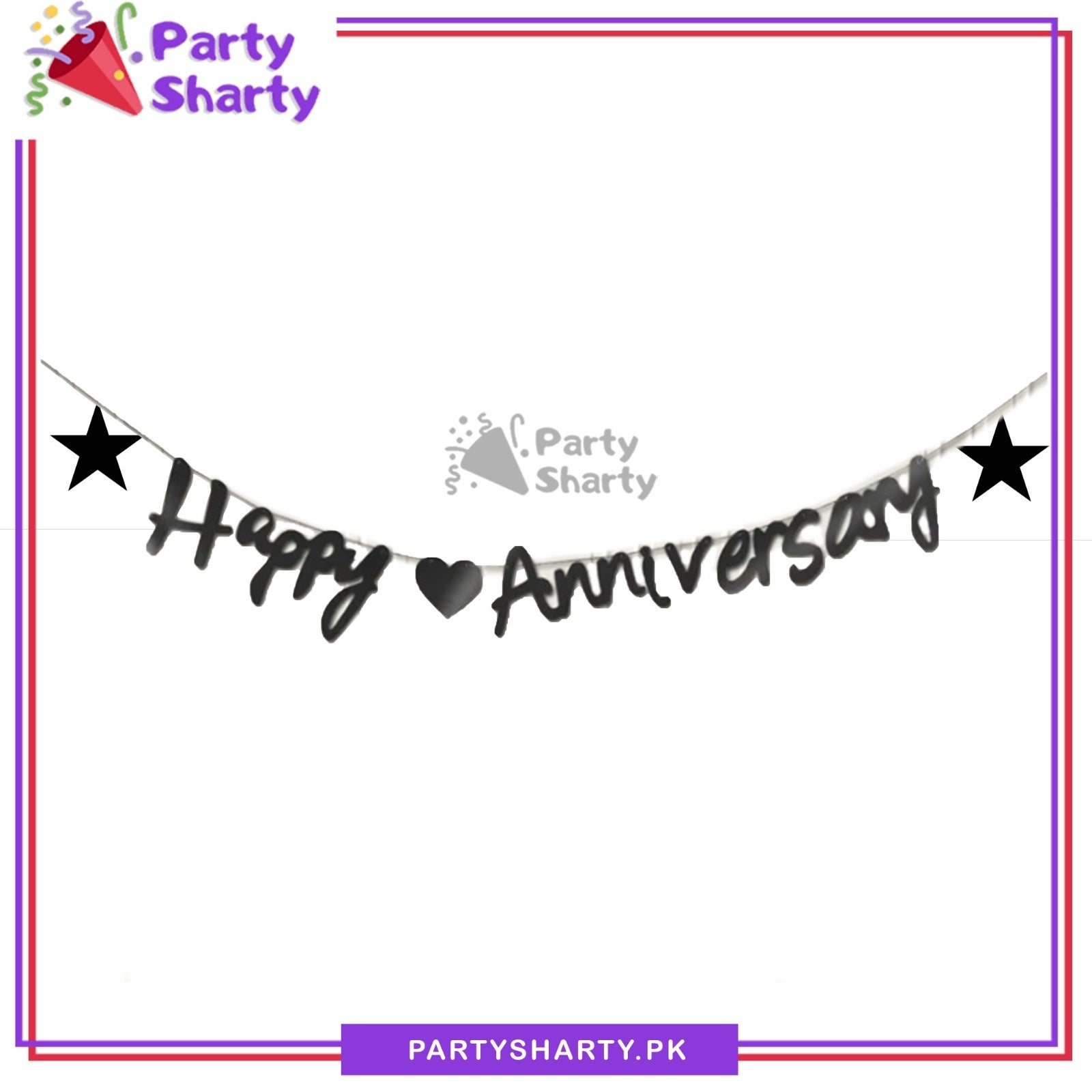 Happy Anniversary Bunting Card Banner For Decoration and Celebration