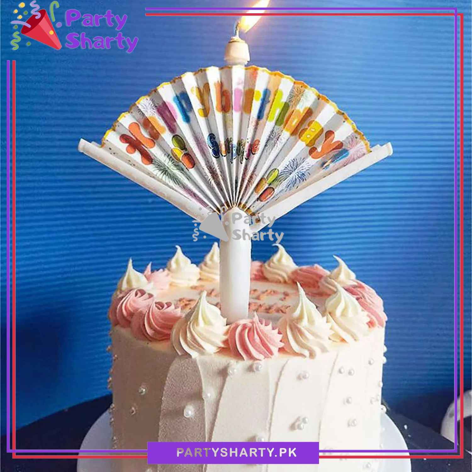 Happy Birthday Surprise Banner Musical Candle for Birthday Decoration and Celebration