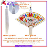 Happy Birthday Surprise Banner Musical Candle for Birthday Decoration and Celebration