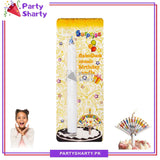 Happy Birthday Surprise Banner Musical Candle for Birthday Decoration and Celebration