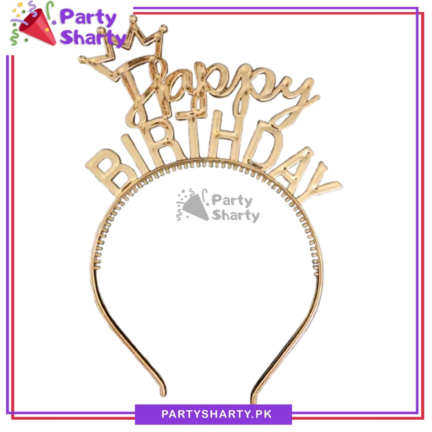 Happy Birthday Crown Party Plastic Headband For Birthday Party Celebrations