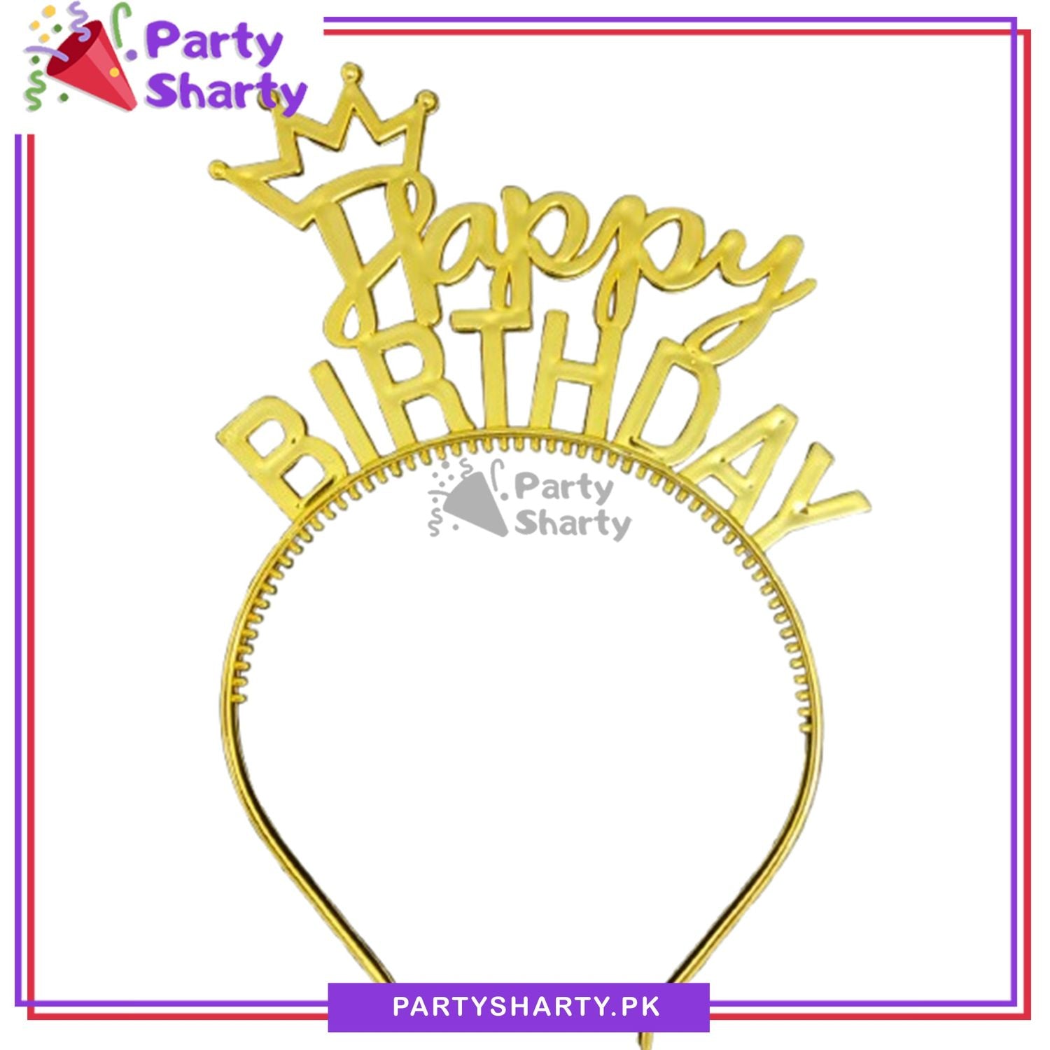 Happy Birthday Crown Party Plastic Headband For Birthday Party Celebrations