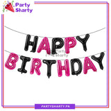 Happy Birthday Foil Balloon Banner for Decoration and Birthday Celebration