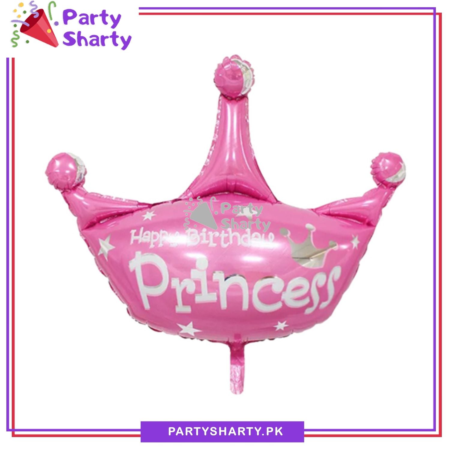 Happy Birthday Prince / Princess Stylish Crown Shaped Foil Balloon For Royal Birthday Party and Decoration
