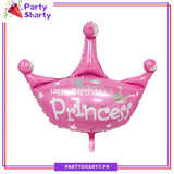 Happy Birthday Prince / Princess Stylish Crown Shaped Foil Balloon For Royal Birthday Party and Decoration