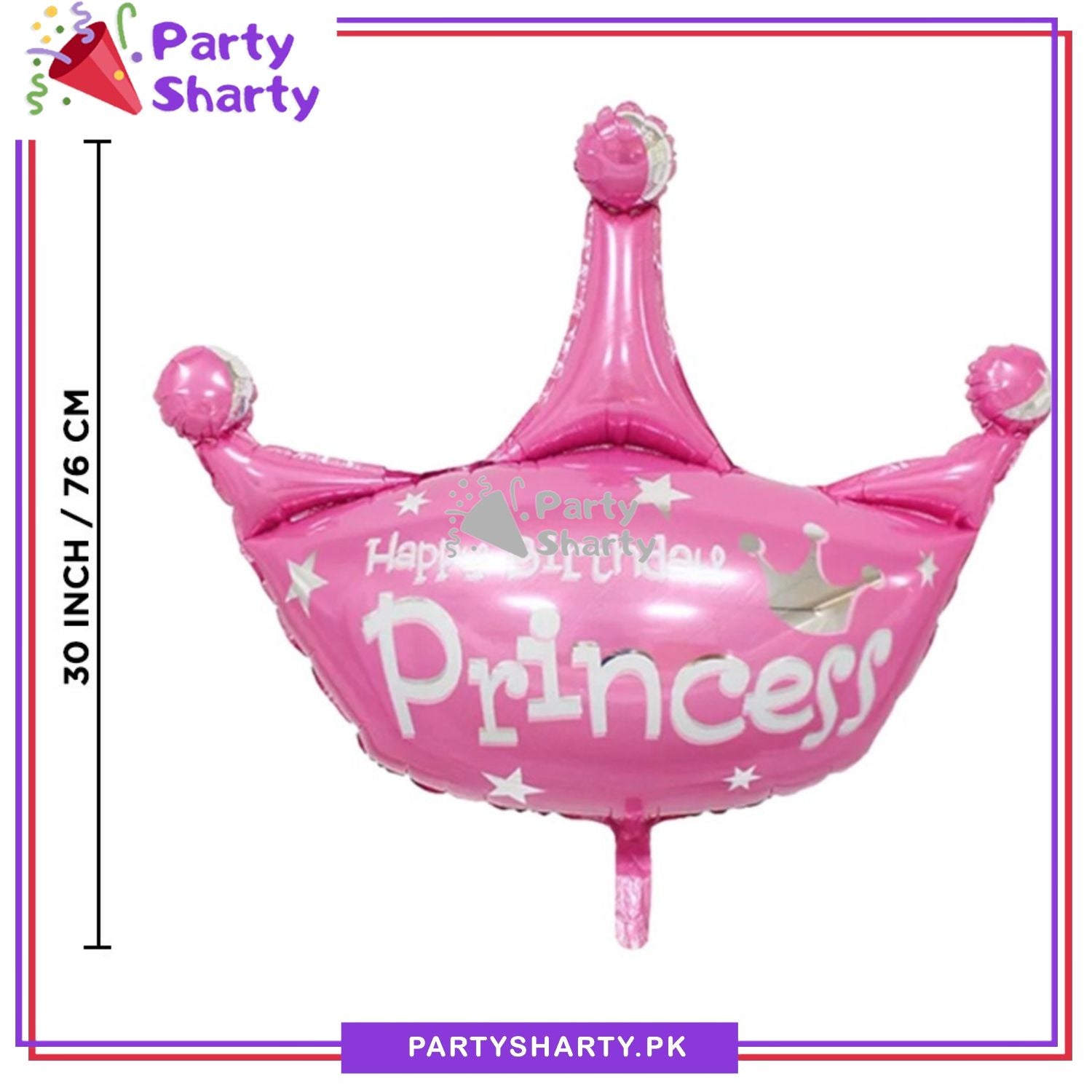 Happy Birthday Prince / Princess Stylish Crown Shaped Foil Balloon For Royal Birthday Party and Decoration