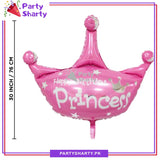 Happy Birthday Prince / Princess Stylish Crown Shaped Foil Balloon For Royal Birthday Party and Decoration