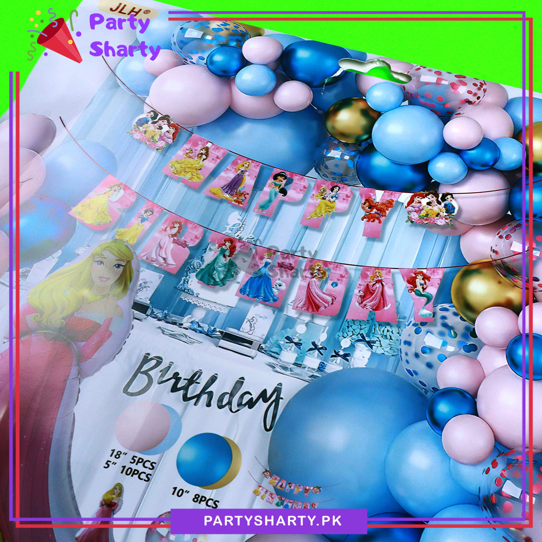 70pcs Happy Birthday Princess Aurora Theme Set For Princess Theme Birthday Decoration and Celebration