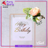 Happy Birthday Round, Square & Heart Shaped Metal Cake Topper for Birthday Party Celebration