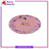 7inches Happy Birthday Multi Star Printed Paper Plates For Birthday Party Decoration & Celebration