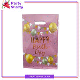 Happy Birthday with Balloons & Flags Printed Goody Bags for Birthday Party Decoration and Celebration