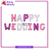 Happy Wedding Foil Banner for Wedding Theme Celebration & Decoration