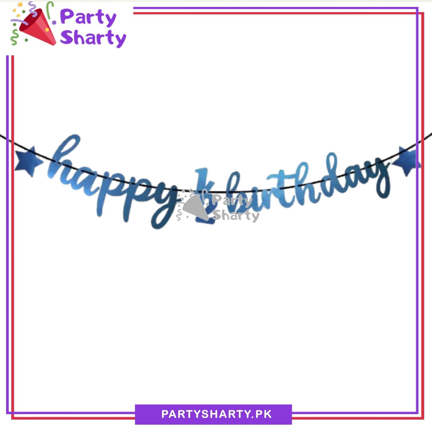 Happy 1/2 Birthday Scripted Card Banner For Half / 6 Month Birthday Decoration and Celebration