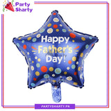 Happy Father's Day Star Shaped Foil Balloon For Father's Day Celebration