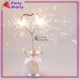 Star / Heart Shaped Sparkle Candle Birthday Party - 5cm