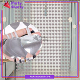 Heart Shaped Fringes / Foil Curtains Best for Back Drop Wall Decoration for Birthday and Parties Celebration