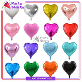 Heart Shaped Foil Balloon For Party Decoration and Celebration (Pack of 2)