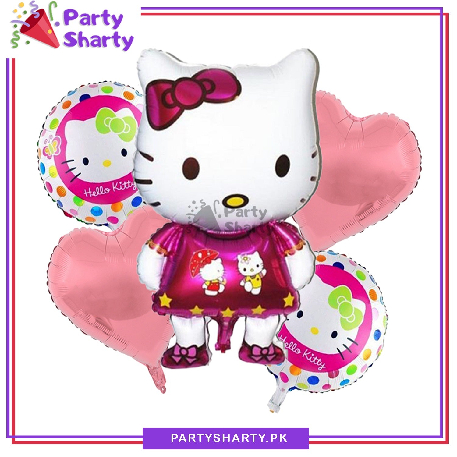 5pcs/set Hello Kitty Foil Balloons For Hello Kitty Theme Party Decorat ...