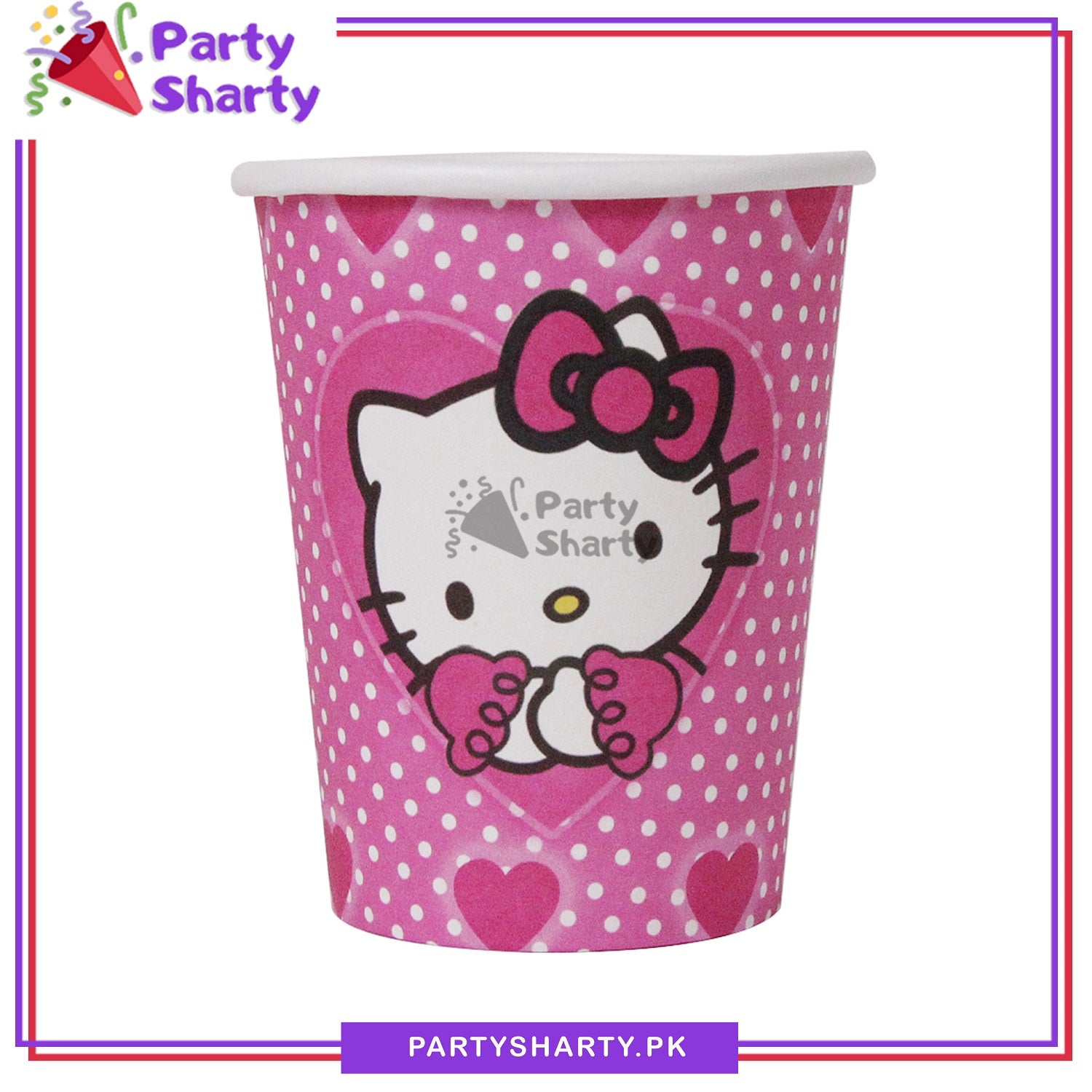 Hello Kitty Theme Birthday Party Paper Cups / Glass For Themed Based Party Supplies and Decorations