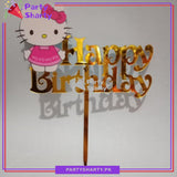 Hello Kitty Theme Acrylic Cake Topper for Birthday Party Celebration and Decoration