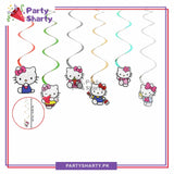 Hello kitty Theme Hanging Swirls (Pack of 6) For Birthday Party and Decoration