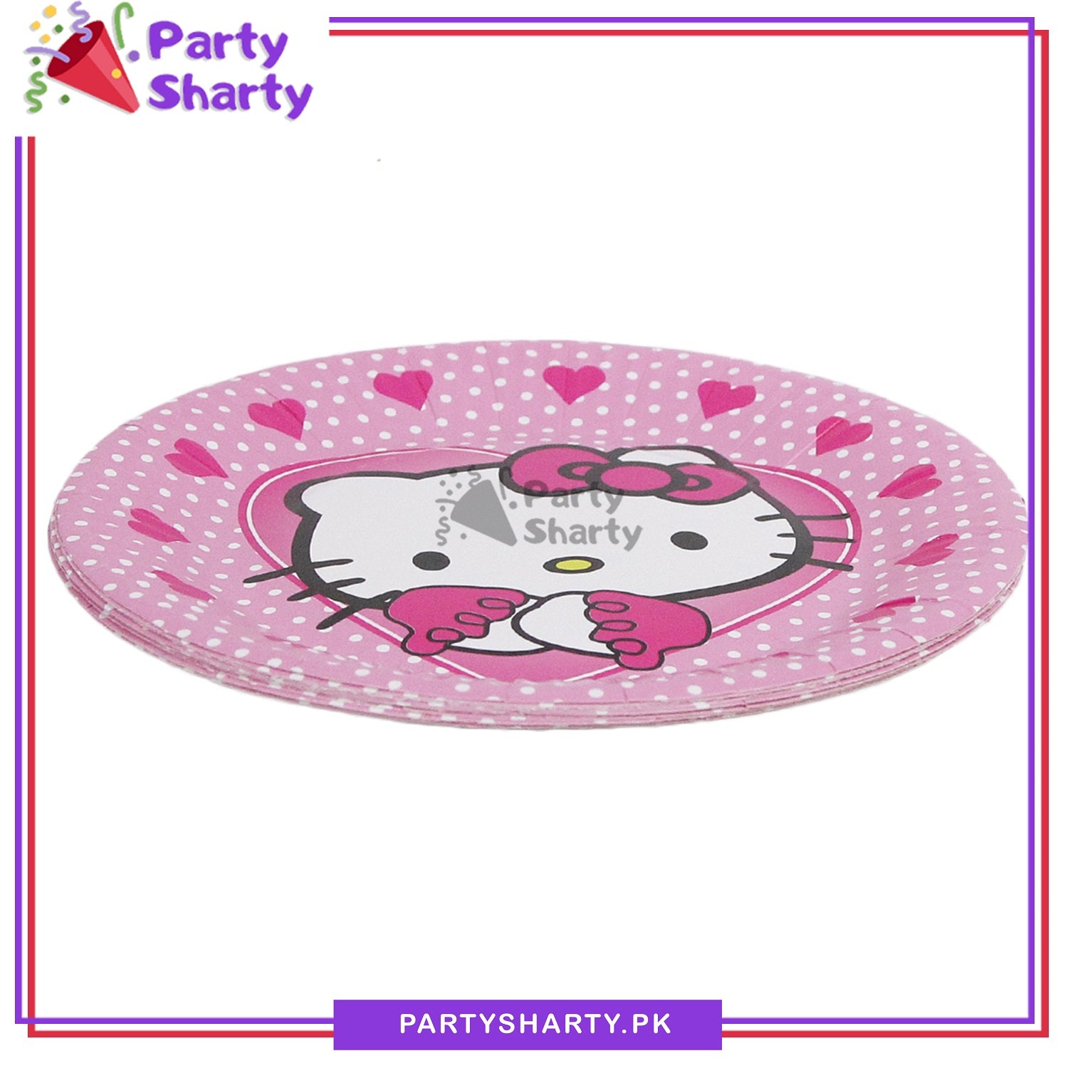 Hello Kitty Theme Party Disposable Paper Plates for Hello Kitty Theme Party Decoration
