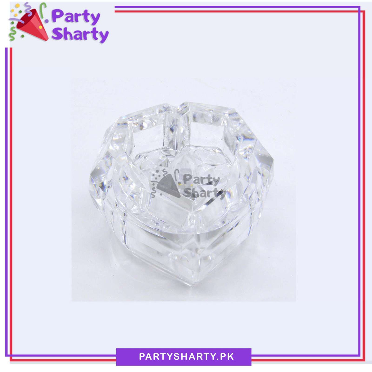 Crystal Hexagonal Heart-shaped LED Candles Flameless Battery Operated For Decoration & Celebration