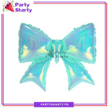 Holographic Transparent Bow Shaped Foil Balloon For Birthday Party Decoration