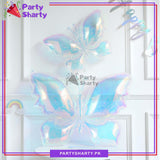 1pc Holographic Transparent Butterfly Shaped Foil Balloon For Birthday Party Decoration