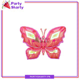 1pc Holographic Transparent Butterfly Shaped Foil Balloon For Birthday Party Decoration