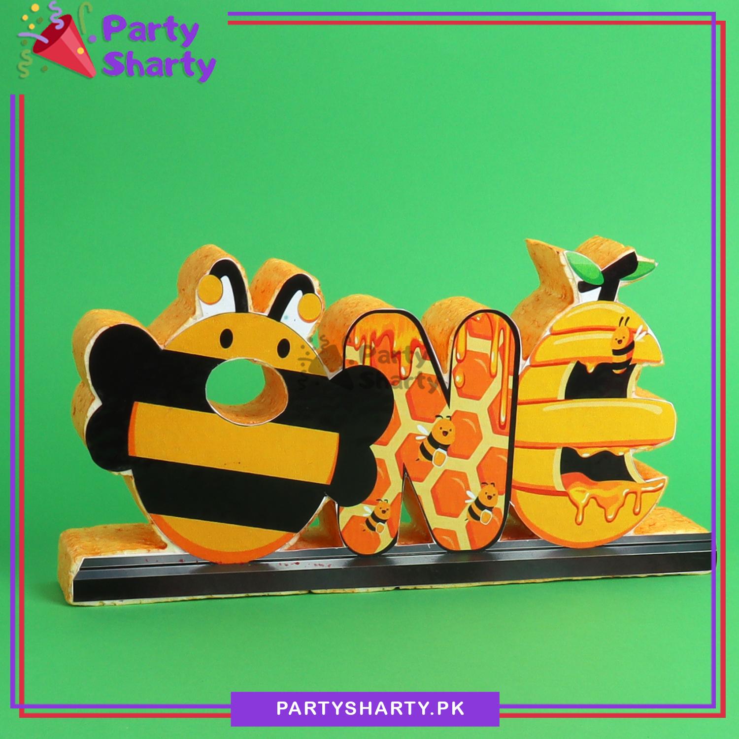 ONE Thermocol Standee For Honey Bee Theme Based First Birthday Celebration and Party Decoration